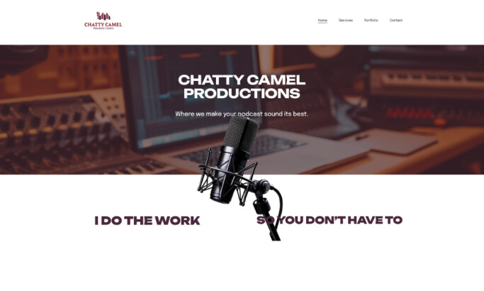 Chatty Chamel Home Page website design by Merveille Creative Studios.