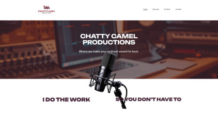 Chatty Chamel Home Page website design by Merveille Creative Studios.