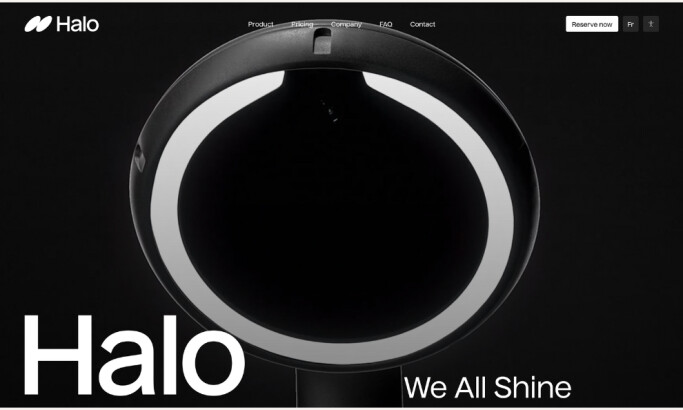 Halo Home Page website design by WEB0.