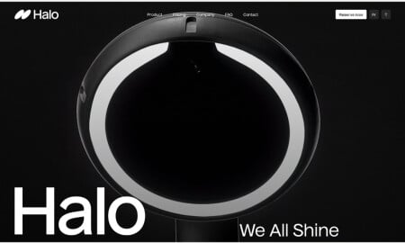 Halo Home Page website design by WEB0.
