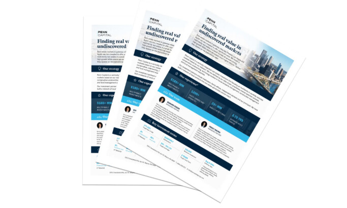 Penn Capital print design Kinetic Slides.