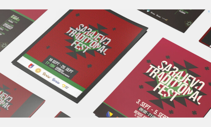 Sarajevo Traditional Fest print design by Goldenscreen.