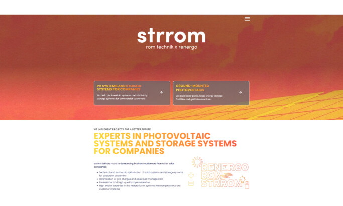 Strrom Home Page website design by Thomas Gress.