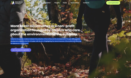Mont Bélair Découvertes: Accueil Home Page website design by Bujold Web.