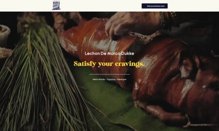 Lechon De Marca Dukke Home Page website design by SDev Technologies.