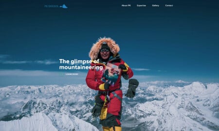 PK Sherpa Home Page website design by Sherpa Tech.