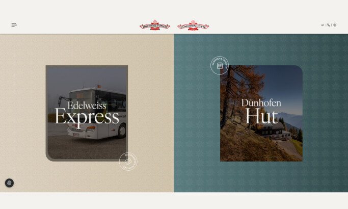 Dünhofenhütte Home Page website design by Artifica Media Solutions.