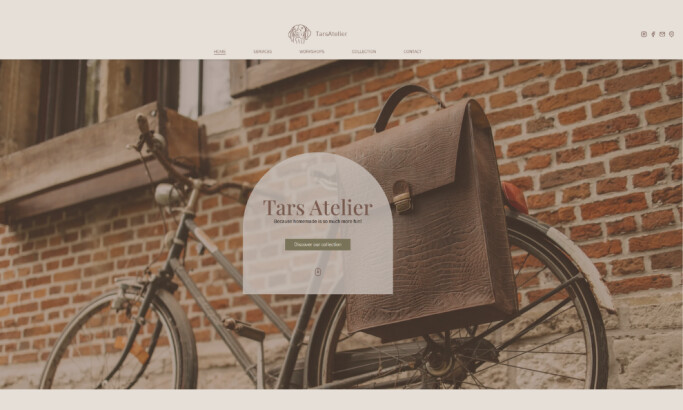 TarsAtelier Home Page website design by Bambam.