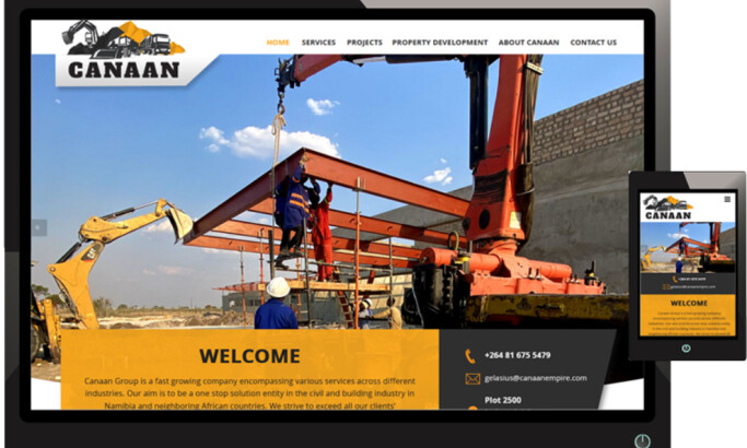 Canaan Group Home Page website design by Blue Crane Web Development.