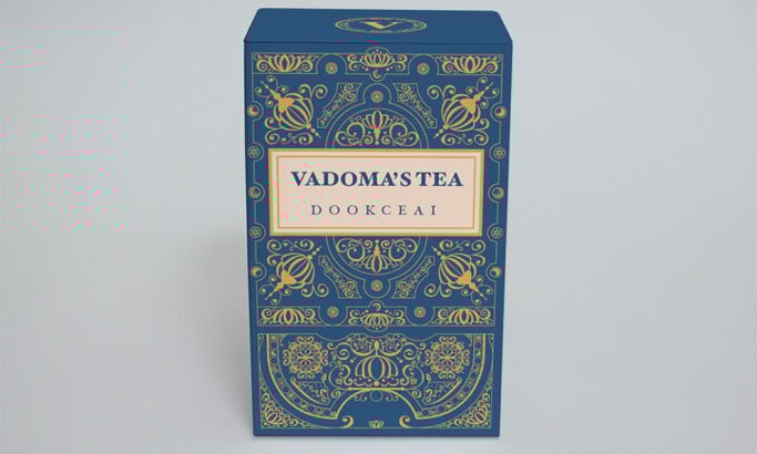 Vadoma's Tea packaging design by Christopher Klaich