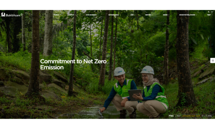 PT Bukit Asam Tbk: Beyond Coal Home Page website design by Busybits Solusi Teknologi.