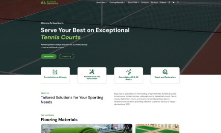 Kaya Sports website design by WeBajra Studio.