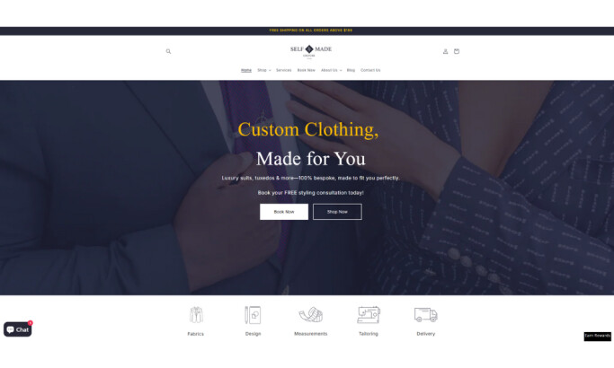 Self-Made Couture website design by Metalogics.