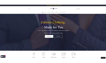 Self-Made Couture website design by Metalogics.