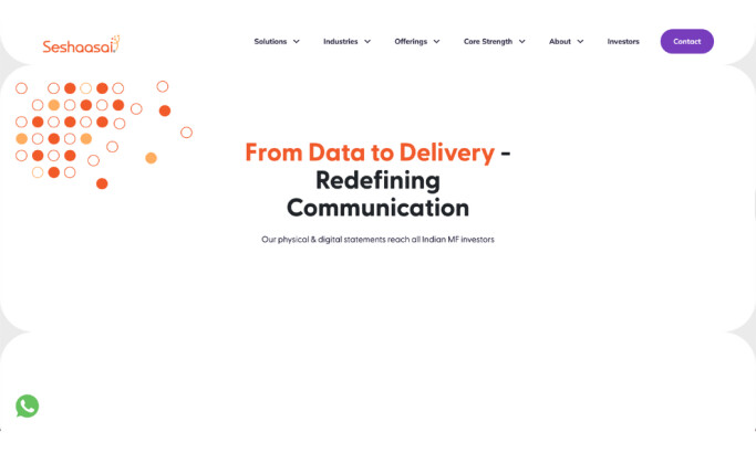 Seshaasai Website Design