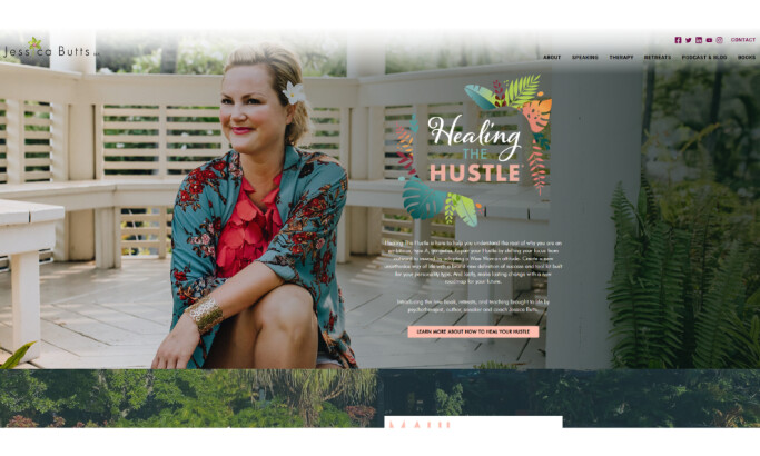 Jessica Butts website design by New Breed Design.