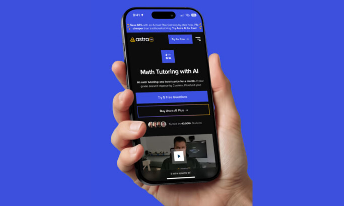 Astra AI homepage design by Conversion Design.