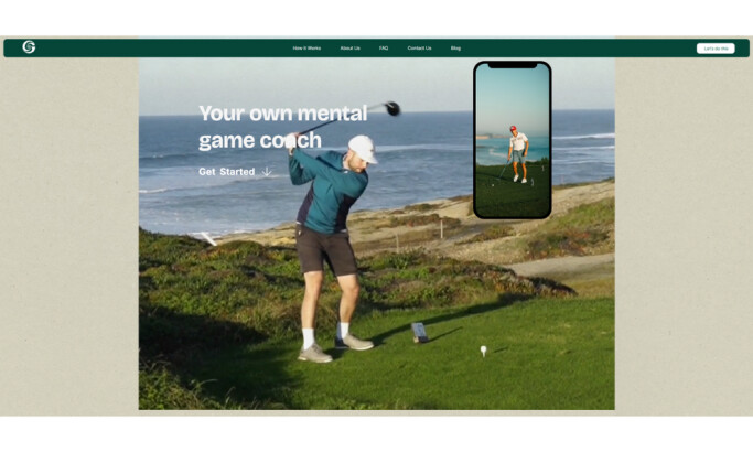 Centered Golf website design by Young Web Solutions.