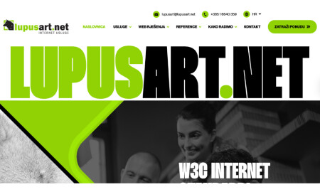 Lupus Art Net Website Design