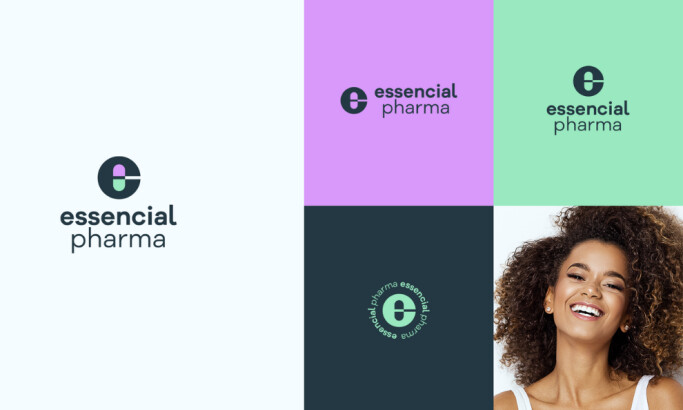 Essencial Pharma logo design by Rafaela Terencio.