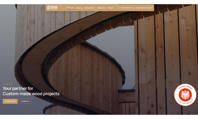 Holzbau Mayer website design by Holzbau Mayer.