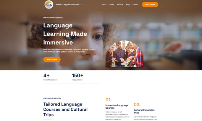 Enkidu Linguist Solutions LLC website design by Negm Designs.