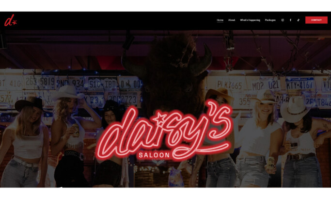 Daisy's Saloon website design by Media Shop Collective.