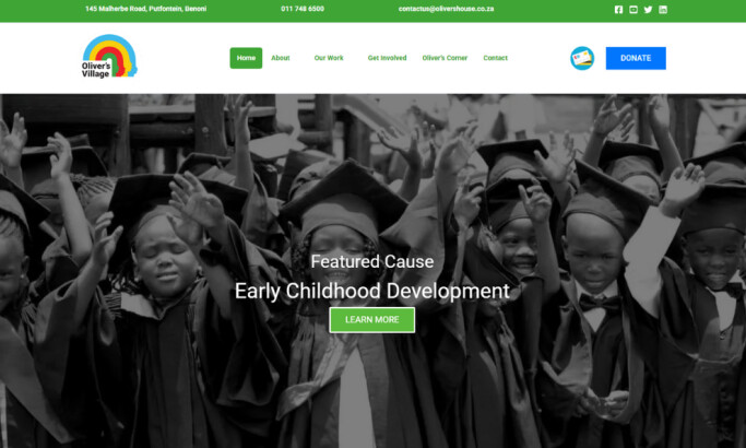 Oliver's Village website design by Websites 360.