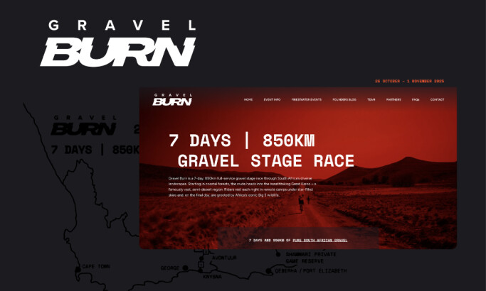Gravel Burn website design by Woww.