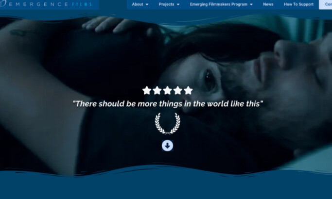 Film still with quote praising Emergence Films by Stonehawk Digital.