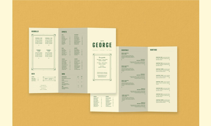 Bar George print design by Heraldess.