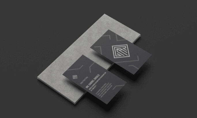 Constructora GRAN business cards by Derian André.