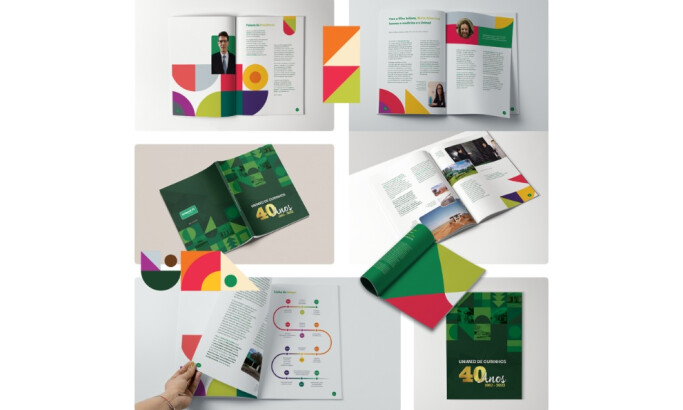 Unimed Ourinhos’ print catalogue design by Junior Silva.