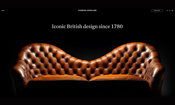 Fleming Howland homepage website design by Hedera.