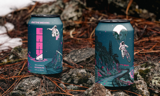 Enaytime Brewing packaging design by Lemoine.