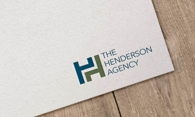 The Henderson Agency logo design by Perched Owl.