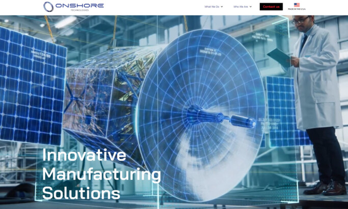 Onshore Technologies website design by Sauce Studios.