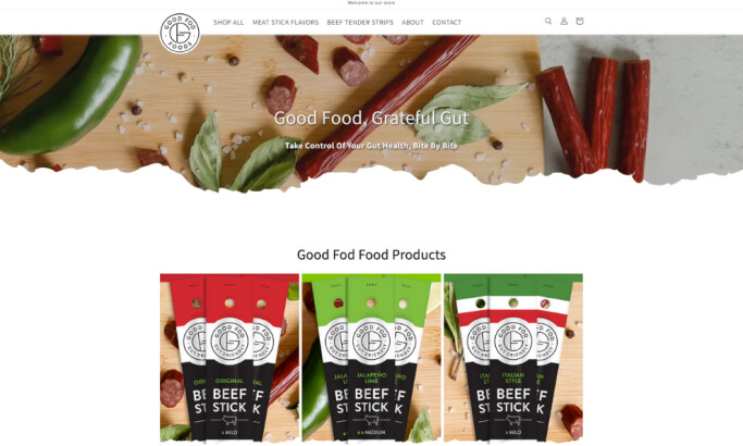 Goodfod Foods website design by Stylechilde.