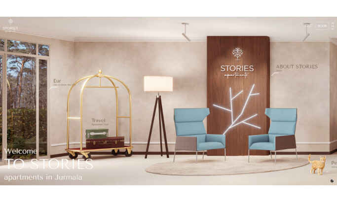 STORIES Apartments website design by Brandsite Ltd.