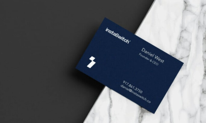 InstaSwitch business card design by Will Han Design.