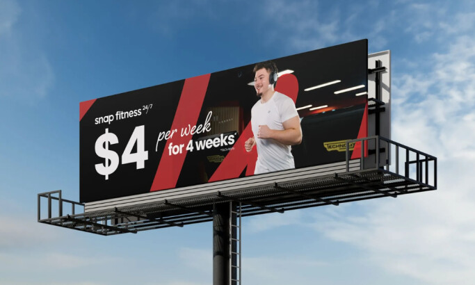 Snap Fitness print design by GAZE Creative.