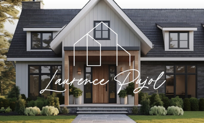 Laurence Pujol logo design by Karen Storr.