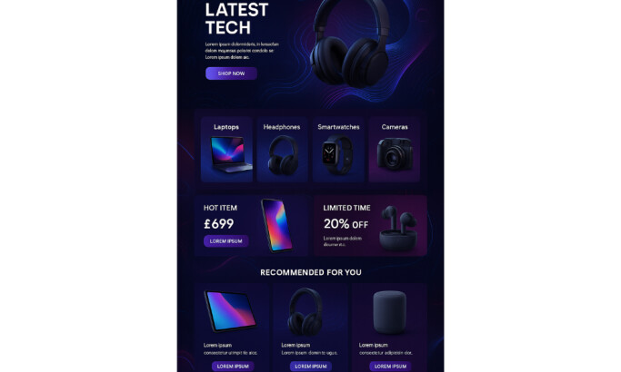 TechGear app design by True Node.