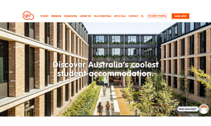 Iglu website design by Geeza.