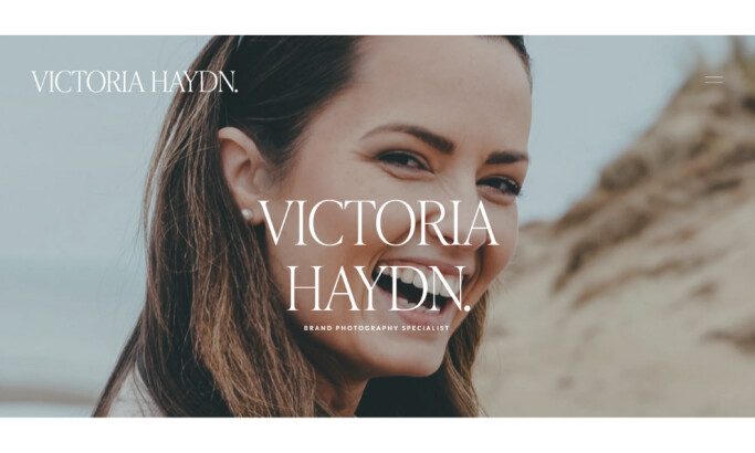 Victoria Haydn Photography website design by Studio Zosia