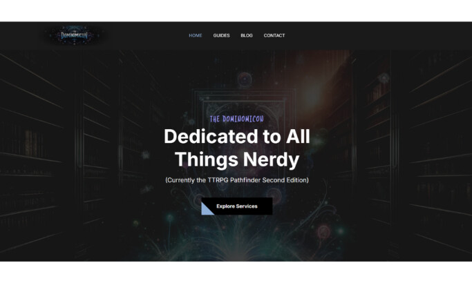 The Dominomicon website design by WebConduit