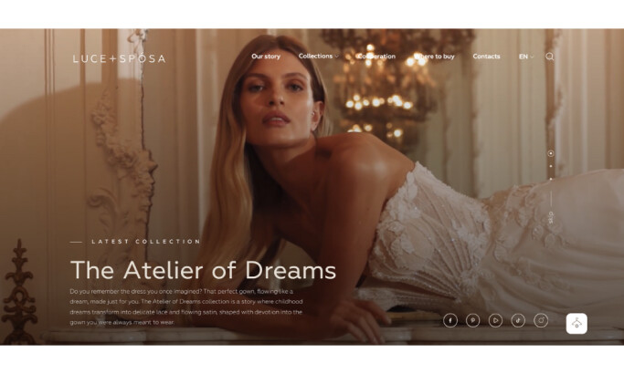 LuceSposa website design by ZentixSoft