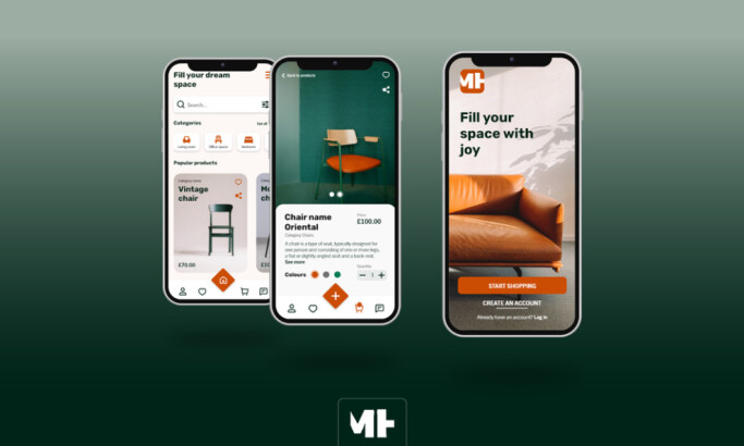 MH Furniture app design by MSTA Studio.