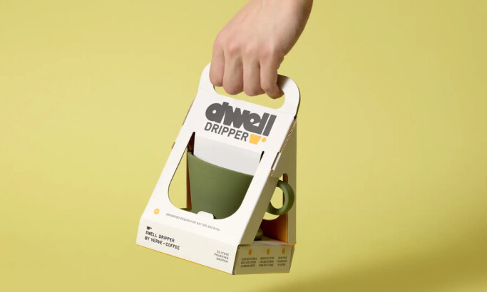 Dwell Dripper for Verve Coffee Roasters packaging design by Zenpack.