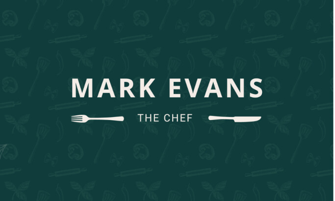 Mark Evans - The Chef logo design by OneKind Creative.